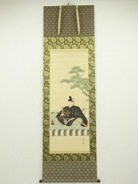 JAPANESE HANGING SCROLL / HAND PAINTED / MICHIZANE SUGAWARA